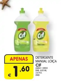 Meu Super Detergente manual loiça cif limão/verde promoção