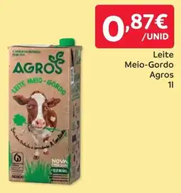 Amanhecer Leite meio-gordo agros promoção