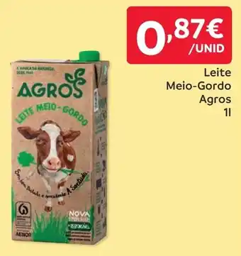 Amanhecer Leite meio-gordo agros promoção