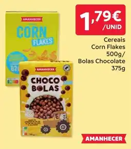 Amanhecer amanhecer cereais corn flakes bolas chocolate promoção