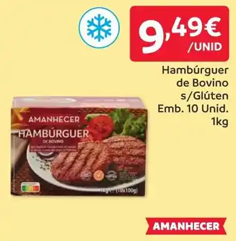 Amanhecer Hambúrguer de bovino amanhecer promoção