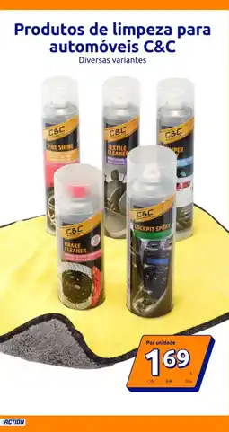 Action Produtos de limpeza para automóveis C&C promoção