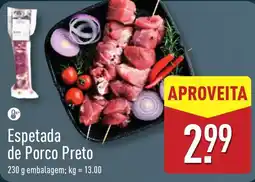 ALDI Espetada de Porco Preto promoção