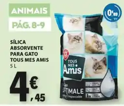 E.Leclerc Sílica absorvente para gato tous mes amis promoção