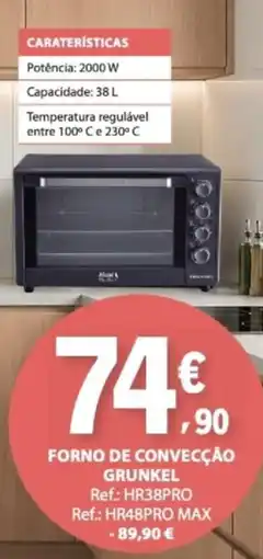 E.Leclerc Forno de convecção grunkel promoção