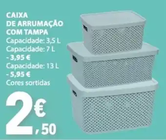 E.Leclerc Caixa de arrumação com tampa promoção