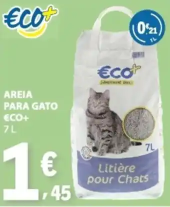 E.Leclerc Areia para gato eco+ promoção