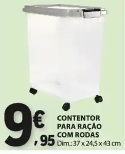 E.Leclerc contentor para ração com rodas promoção