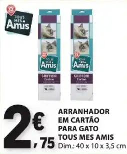 E.Leclerc arranhador em cartão para gato tous mes amis promoção