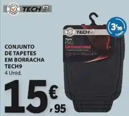 E.Leclerc Conjunto de tapetes em borracha tech9 promoção