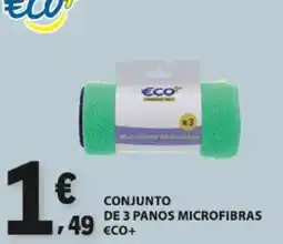 E.Leclerc Conjunto de 3 panos microfibras eco+ promoção