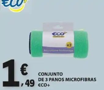 E.Leclerc Conjunto de 3 panos microfibras eco+ promoção