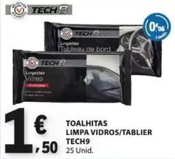 E.Leclerc Toalhitas limpa vidros/tablier tech9 promoção