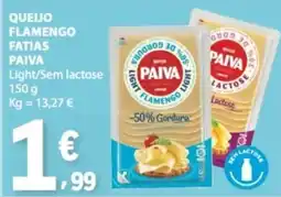 E.Leclerc queijo flamengo fatias paiva light/sem lactose promoção