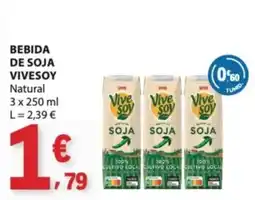 E.Leclerc Bebida de soja vivesoy natural promoção