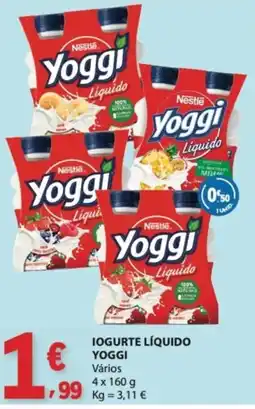 E.Leclerc Iogurte líquido yoggi promoção
