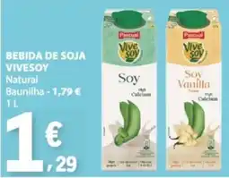 E.Leclerc Bebida de soja vivesoy natural baunilha promoção