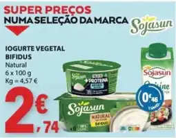 E.Leclerc Iogurte vegetal bifidus natural sojasun promoção