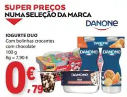 E.Leclerc Iogurte duo danone com bolinhas crocantes com chocolate promoção