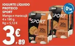 E.Leclerc Iogurte líquido proteico sport manga e maracujá promoção