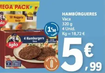 E.Leclerc Hambúrgueres iglo vaca promoção