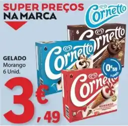 E.Leclerc Cornetto Gelado Morango promoção