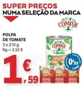 E.Leclerc Polpa de tomate compal promoção