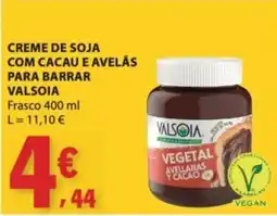 E.Leclerc creme de soja com cacau e avelãs para barrar valsoia promoção