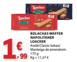 E.Leclerc Bolachas waffer napolitaner loacker promoção