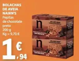 E.Leclerc Bolachas de aveia nairn's pepitas de chocolate preto promoção