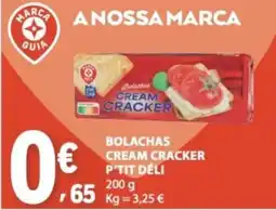 E.Leclerc Bolachas cream cracker p'tit déli promoção