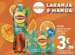 E.Leclerc Lipton laranja & manga ice tea promoção