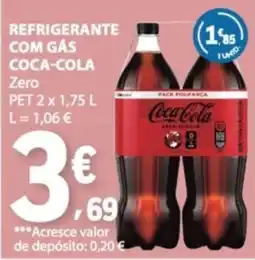 E.Leclerc refrigerante com gás coca-cola zero promoção