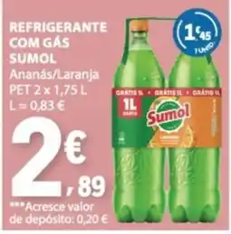 E.Leclerc Refrigerante com gás sumol ananás/laranja promoção