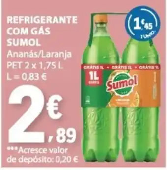 E.Leclerc Refrigerante com gás sumol ananás/laranja promoção