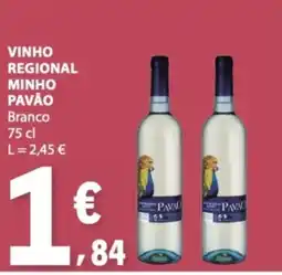 E.Leclerc vinho regional minho pavão branco promoção