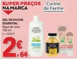 E.Leclerc gel de duche essential corine de farme promoção