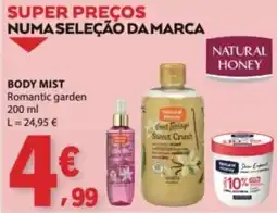 E.Leclerc body mist romantic garden natural honey promoção