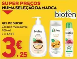 E.Leclerc Gel de duche bioten cacao e macadamia promoção