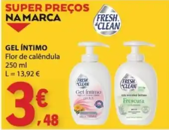 E.Leclerc Fresh & Clean gel íntimo flor de calêndula promoção