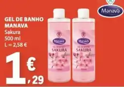 E.Leclerc gel de banho manava sakura promoção