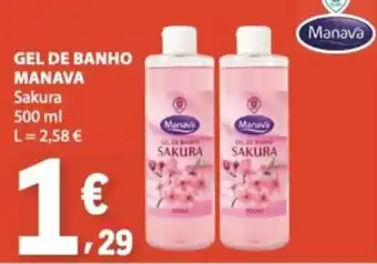 E.Leclerc gel de banho manava sakura promoção