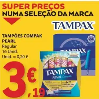 E.Leclerc tampax tampões compak pearl regular promoção