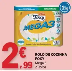 E.Leclerc rolo de cozinha foxy mega 3 promoção