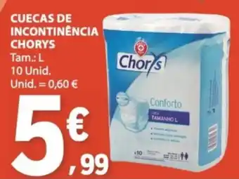 E.Leclerc Cuecas de incontinência chorys promoção