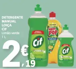 E.Leclerc Detergente manual loiça cif limão verde promoção
