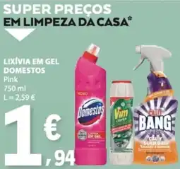 E.Leclerc Lixívia em gel domestos pink promoção
