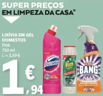 E.Leclerc Lixívia em gel domestos pink promoção