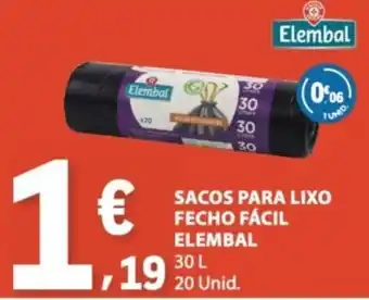 E.Leclerc sacos para lixo fecho fácil elembal promoção