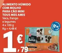 E.Leclerc Alimento húmido com molho para cão mini tous mes amis promoção